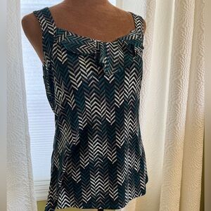 WHBM Chevron Patterned Sleeveless Top Size M